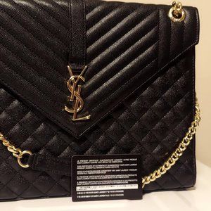Saint Laurent Large Envelope bag (Black)